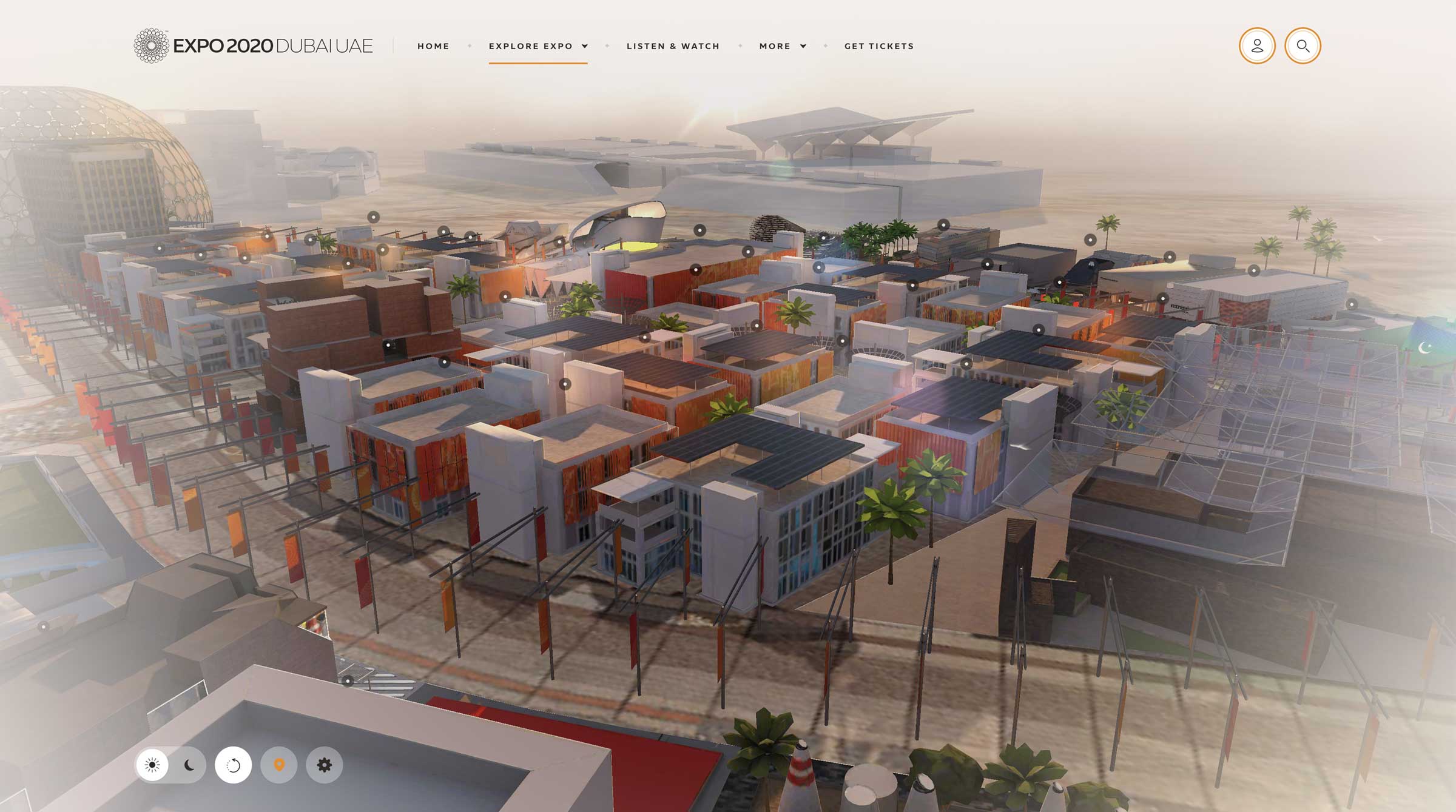 Virtual Expo Opportunity pavilion interface