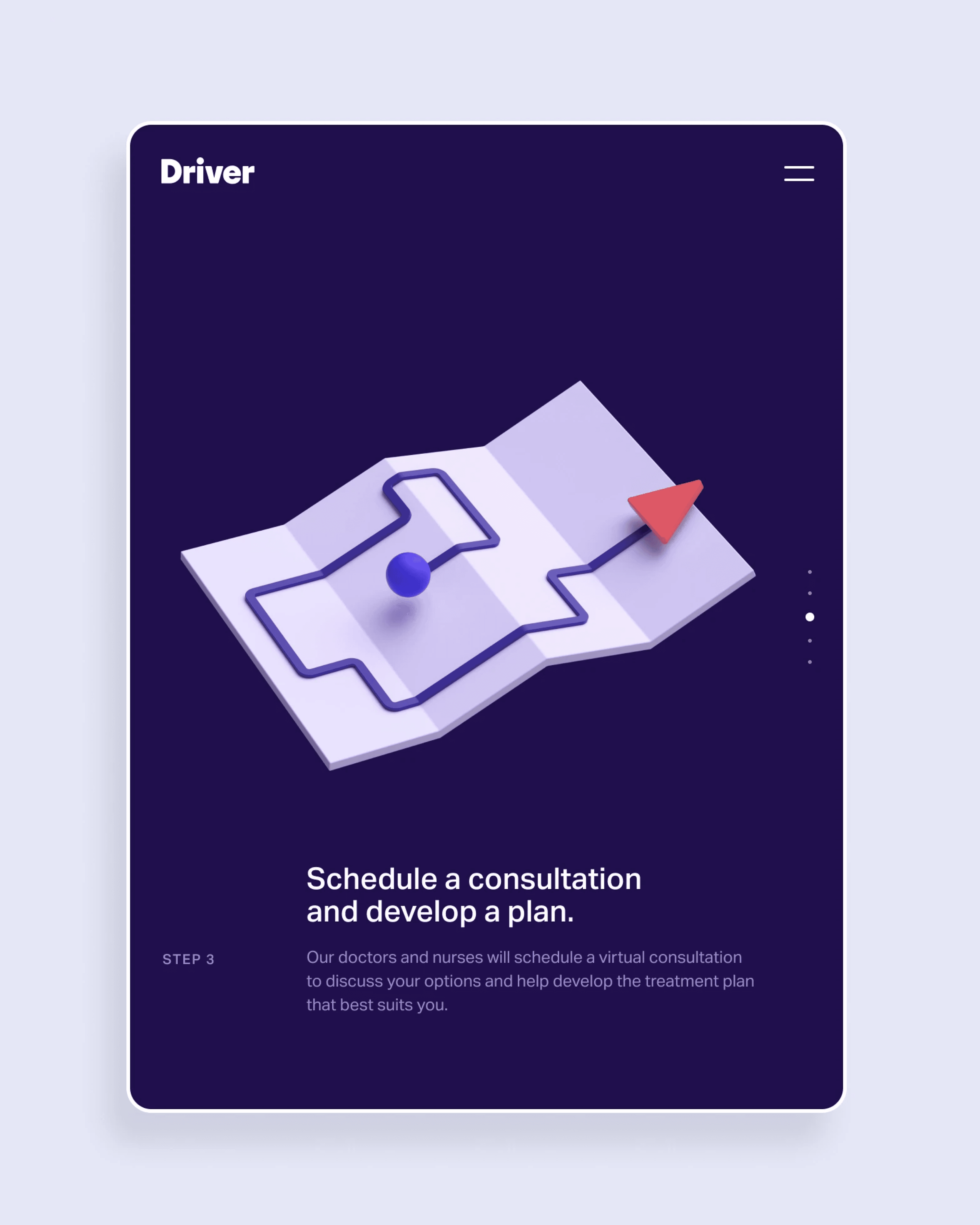 Driver consultation scheduling screen